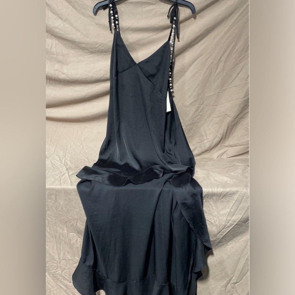 For Love and Lemons black asymmetrical maxi dress